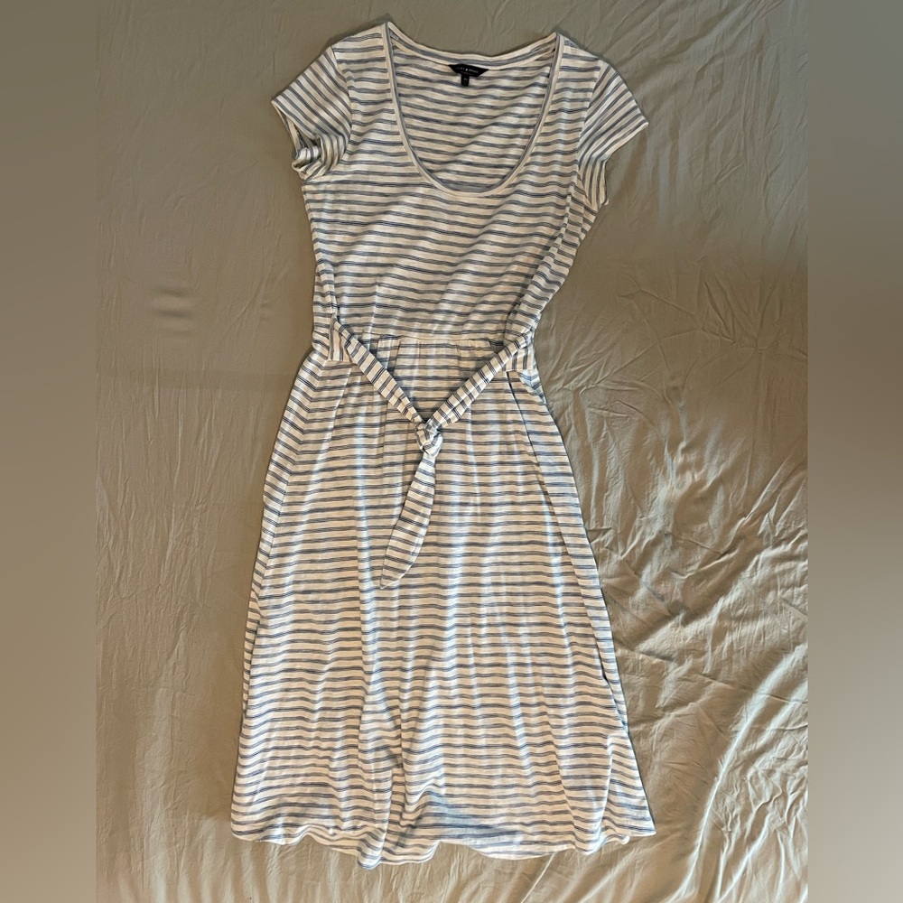 Lucky Brand cotton striped midi dress